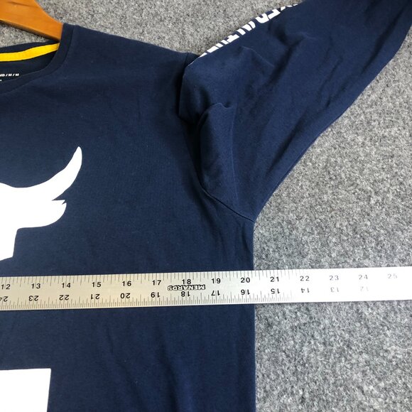 Under Armour Project Rock Shirt Mens Medium Blue Hardest Worker in the Room Gym - Picture 5 of 10